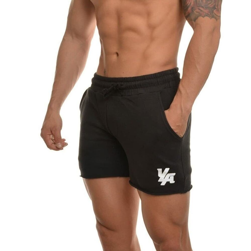 black YoungLA French Terry bodybuilding gym shorts black size large